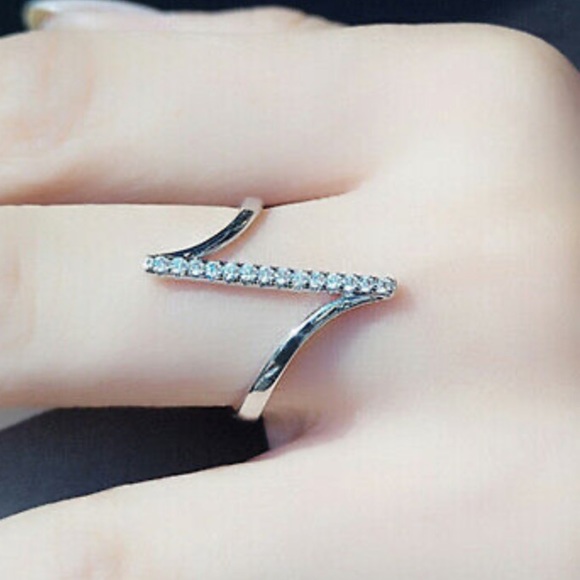 Charm 925 Silver Women Sapphire Rings Size 6-10 - Picture 5 of 5